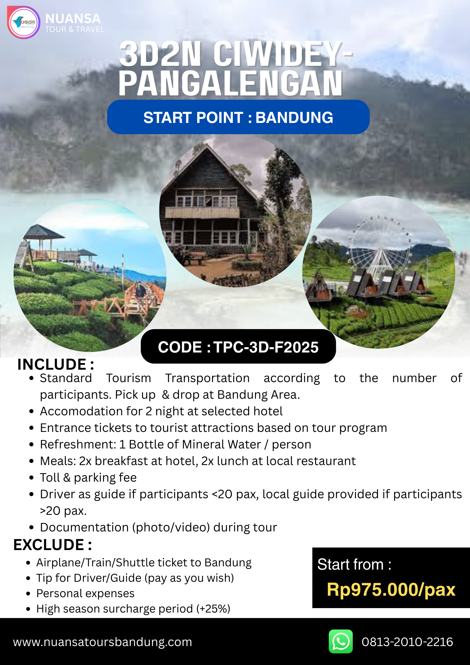 3D2N CWD-PNG Foreigner (Bandung)