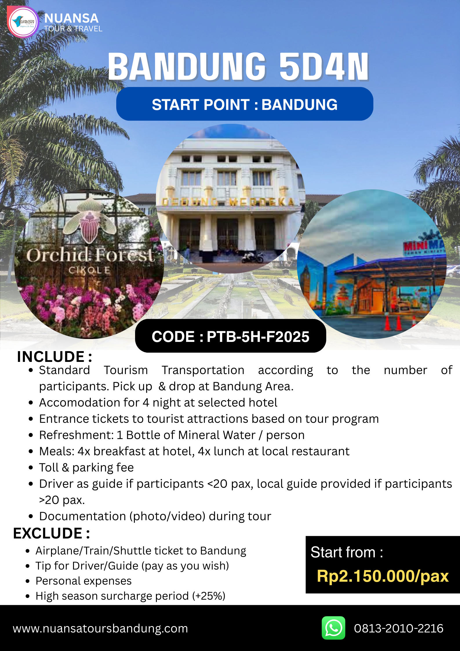 5D4N Bandung Foreigner (Bandung)