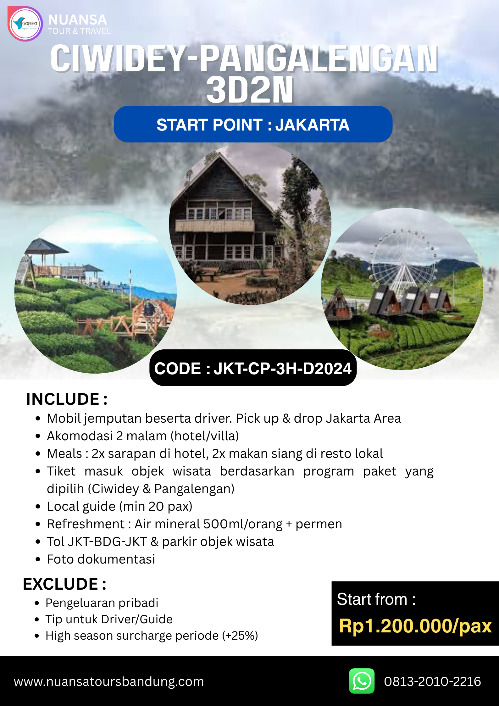 Ciwidey-Pangalengan 3D2N (jakarta)