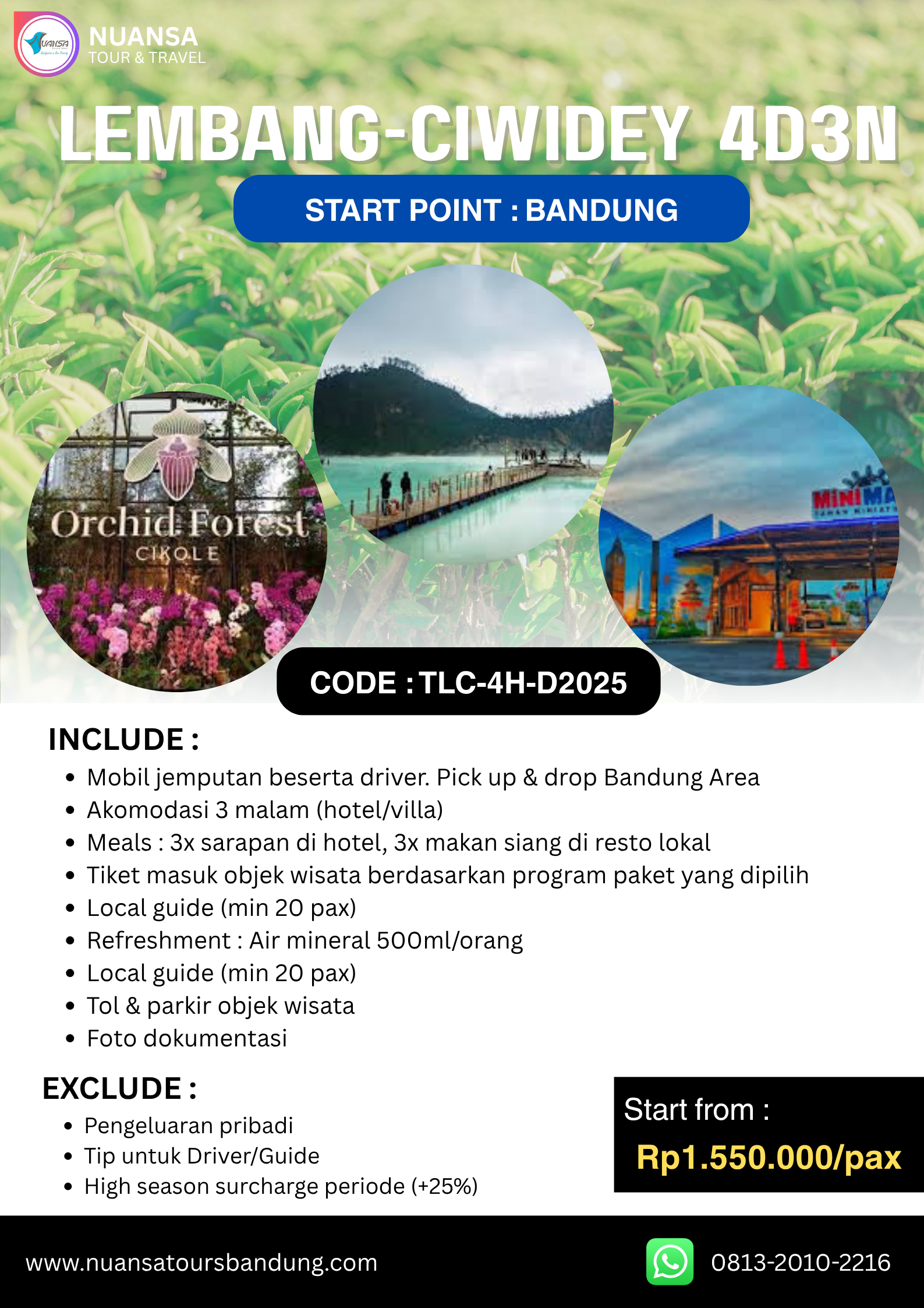 Lembang-Ciwidey 4D3N